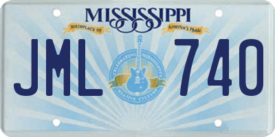 MS license plate JML740