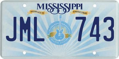 MS license plate JML743
