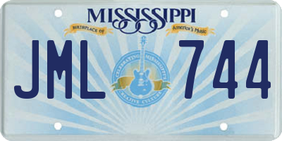 MS license plate JML744