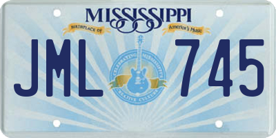 MS license plate JML745