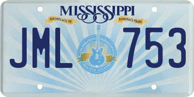 MS license plate JML753