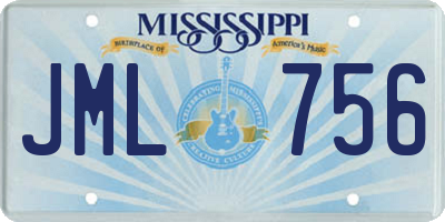 MS license plate JML756