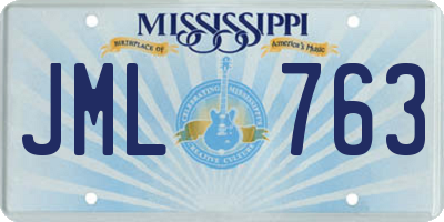 MS license plate JML763