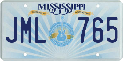 MS license plate JML765