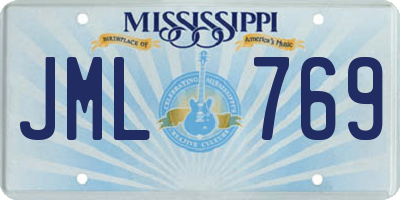 MS license plate JML769
