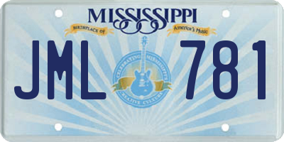 MS license plate JML781