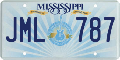 MS license plate JML787