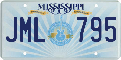 MS license plate JML795