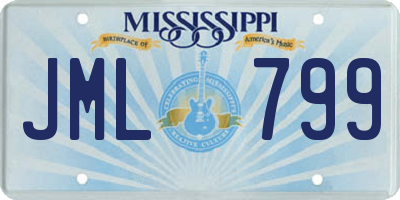 MS license plate JML799