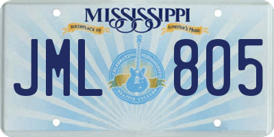 MS license plate JML805