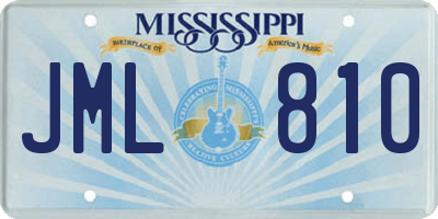 MS license plate JML810
