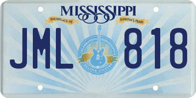 MS license plate JML818