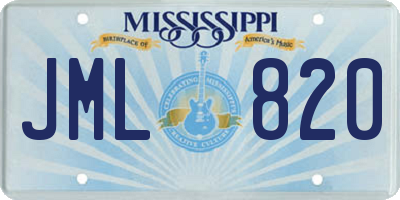 MS license plate JML820