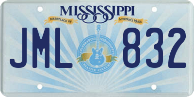 MS license plate JML832