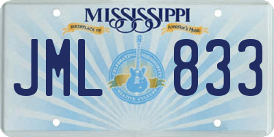 MS license plate JML833