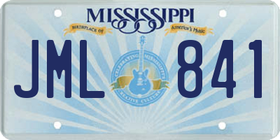 MS license plate JML841