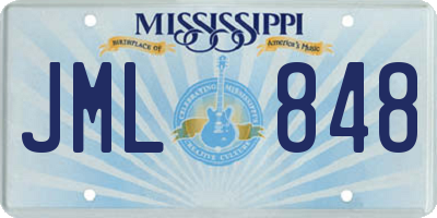 MS license plate JML848