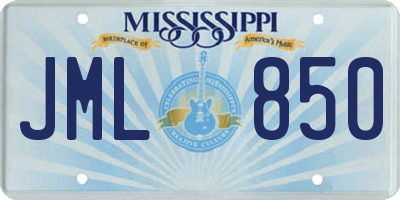 MS license plate JML850