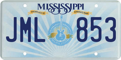 MS license plate JML853