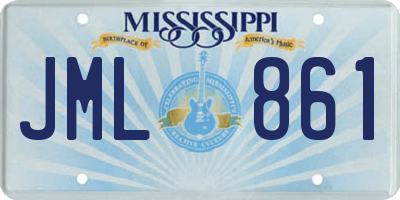 MS license plate JML861