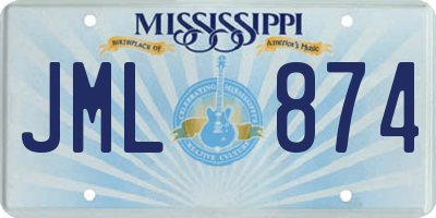 MS license plate JML874