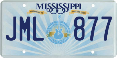 MS license plate JML877