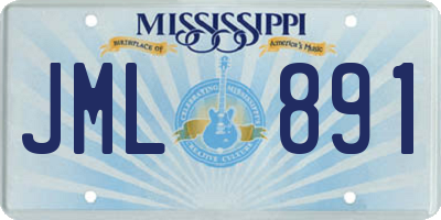 MS license plate JML891