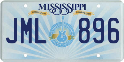 MS license plate JML896