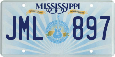 MS license plate JML897