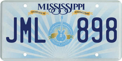MS license plate JML898