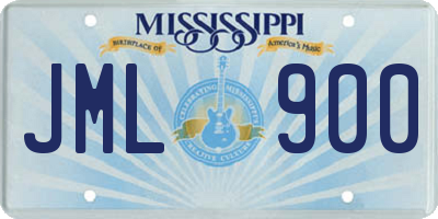 MS license plate JML900