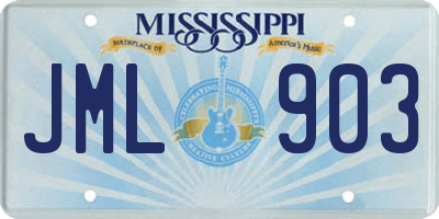 MS license plate JML903