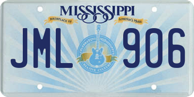 MS license plate JML906