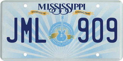 MS license plate JML909