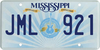 MS license plate JML921
