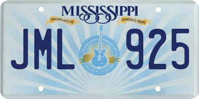 MS license plate JML925