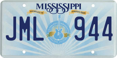 MS license plate JML944