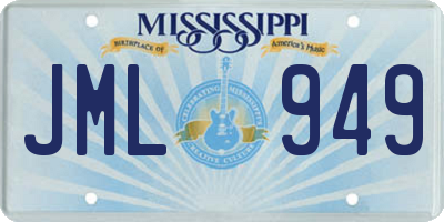 MS license plate JML949