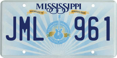 MS license plate JML961