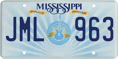 MS license plate JML963