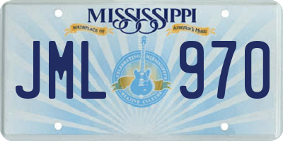 MS license plate JML970