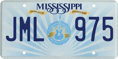 MS license plate JML975