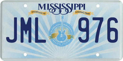MS license plate JML976