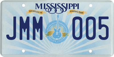 MS license plate JMM005