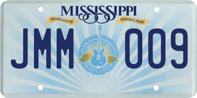 MS license plate JMM009