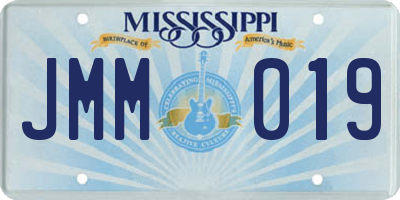 MS license plate JMM019