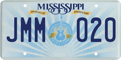 MS license plate JMM020