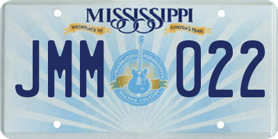 MS license plate JMM022