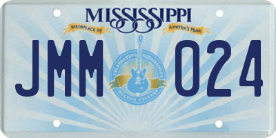 MS license plate JMM024