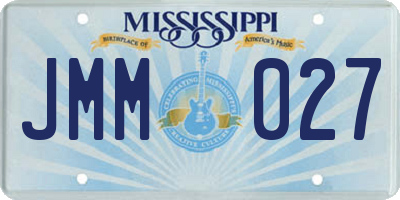 MS license plate JMM027